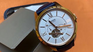 Fossil Townsman Mechanical Automatic ME3171 Watch Unboxing amp Details [upl. by Gnilrac]