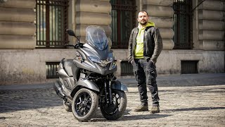 2021 Yamaha Tricity 300 Review  Scooter with Car License  Better than the Piaggio MP3 [upl. by Cayla]