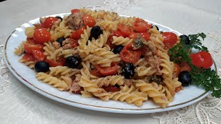 Fusilli con tonno pomodorini e olive [upl. by Tillion]