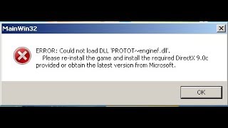 ERRORCold not load DLL PROTOTenginefdll [upl. by Anerdna30]