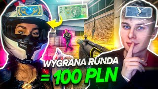 NIE WIEDZIAŁA ŻE PŁACE JEJ 100ZŁ ZA WYGRANĄ RUNDĘ W CSGO [upl. by Aria]