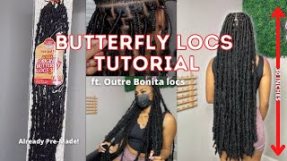 EASY Butterfly Locs Tutorial  Best Knotless Crochet Locs  ft Outre Bonita Locs 30quot [upl. by Esorylime568]