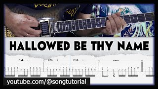 Iron Maiden  Hallowed be thy Name  TAB  Guitar Cover  Lesson [upl. by Ebonee]