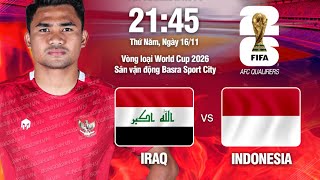 Indonesia vs Iraq live World Cup 2026 qualifying round  World Cup 2026 [upl. by Asillim]