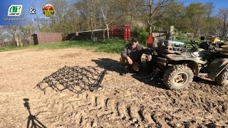 Drag Harrow Leveling Rough Soil  LANDTOP amp Grazing Acres Farm [upl. by Cuthburt]