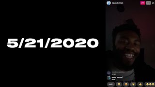 Kevin Abstract  Instagram Live Technical Difficulties Snippet 5212020 [upl. by Kingston]