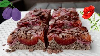 KOLAČ SA MAKOM I ŠLJIVAMA PLUM ampPOPPY SEEDS CAKE [upl. by Oneladgam]