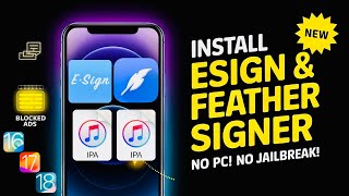 Latest ESign amp Feather Signer for iOS  Install IPA Files on iPhone amp iPad Without PC or Revoke [upl. by Ciccia]