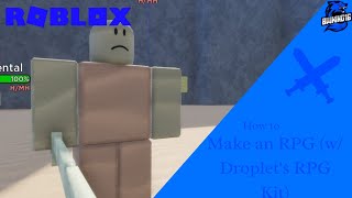 How to Make a Roblox RPG Custom Swords amp Shops Droplets RPG Kit Roblox Studio BWKing16 [upl. by Nnairrehs]