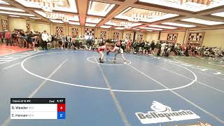 132 Lbs Consi Of 8 2  Benjamin Weader Integrity Wrestling Club Vs Chase Hansen New Jersey 7f86 [upl. by Nod]