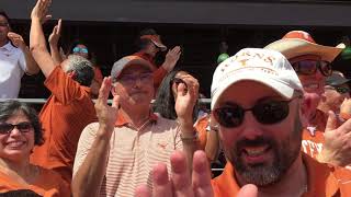 Texas Longhorn Band TXOU LilJordan Humphrey touchdown celebration Oct 6 2018 [upl. by Lust]