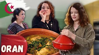 Je cuisine TADJINE B ZITOUN chez Aïcha à ORAN 🇩🇿 Dégustation avec Chef Sherazade Laoudedj  Claire [upl. by Yesak]