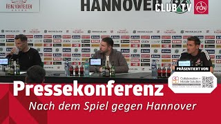 Die PK mit Stefan Leitl amp Miroslav Klose  Hannover 96  1 FC Nürnberg 20 [upl. by Elvina230]