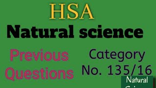 HSA Natural science  previous question paper  psc category no 1352016 [upl. by Abocaj]