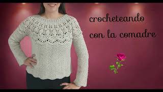 💖como tejer suéter Mariana a crochet fácil y rápido puntada zig zag a crochet parte 3 [upl. by Oilejor]