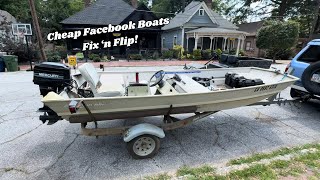 Facebook Marketplace  Buying Fixing and Selling 2 14ft Jon Boats for a Profit [upl. by Nessim]