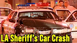 LASD Deputies Involved In Twocar Crash LA County Sheriffs Deputies Patrol Car Collision [upl. by Ahsed]