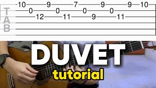 Duvet Guitar Solo StepbyStep Tutorial with Guitar Tab [upl. by Aivonas]