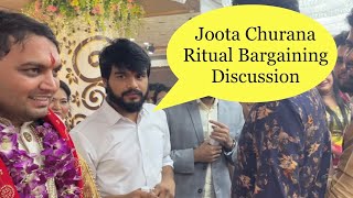 Dulhe Ki Entry And Joota Churana Ritual Bargaining  Wedding Vlog  Upasana Vohra  Arunendra7 Vlogs [upl. by Lamprey433]