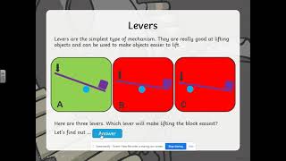 5Y Science  Levers gears and pulleys [upl. by Aimaj323]