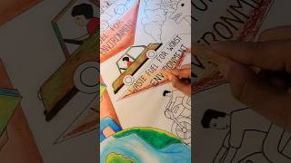 Making Drawing On SAVE Enviornment For Poster Competition  shorts trending [upl. by Anaxor]