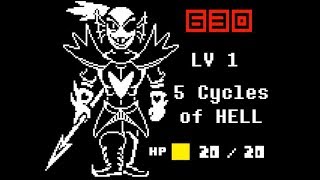 Undyne The Undying LV 1 NO HIT FIRST IN THE WORLD [upl. by Bertolde]