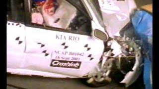 Kia Rio 2000 ANCAP Crash Test 3 stars [upl. by Vaenfila]