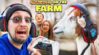 Gaming with Goats GONE WRONG FV Family Farm [upl. by Jit]