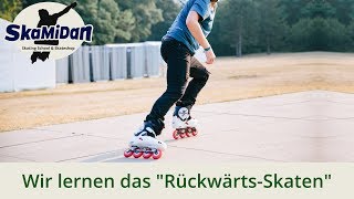 Rückwärtsfahren mit Inlineskates — Inliner rückwärts fahren lernen — Inline Skating Basics 08 [upl. by Yael]