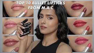 Top 10 Bullet Lipsticks from MAC [upl. by Emilie755]