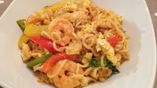 Prawn Recipes  Thai Egg Prawn Noodles  Egg Prawn Recipe [upl. by Inacana]