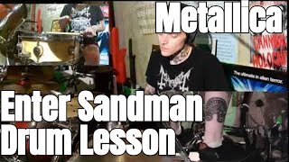 Metallica  quotEnter Sandmanquot DRUM COVERLESSON [upl. by Teryn250]