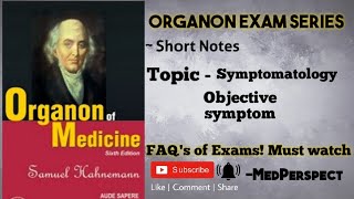 Objective symptoms  Symptomatology  Organon [upl. by Durtschi]