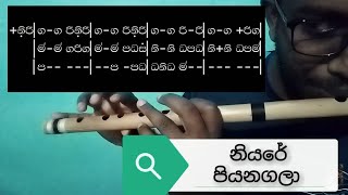 නියරේ පියනගලාබටනලා වාදන පාඩමNotationNiyare Piyanagala Flute Lesson [upl. by Issirk291]