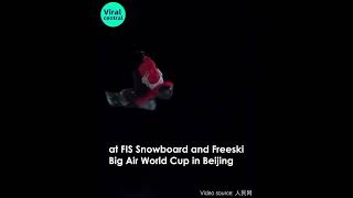 Su Yiming wins mens snowboard big air gold at FIS Snowboard and Freeski Big Air World Cup [upl. by Yukio519]