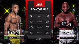 Jailton Almeida vs Derrick Lewis  Highlights before the match [upl. by Abrahan109]