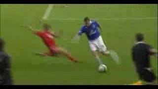 Gerrard Double Tackle on Jagielka [upl. by Eigna]