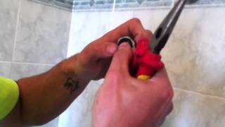 how to remove the water saver from a shower head [upl. by Olsen786]