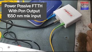 Power Passive FTTH With WDM  Pon Output  Cable TV and Internet Works on same Fiber [upl. by Salmon298]