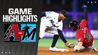 Dbacks vs Marlins Game Highlights 82124  MLB Highlights [upl. by Vola]