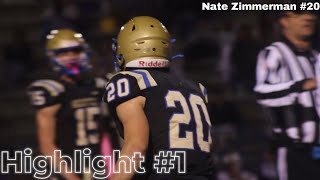 Nate Zimmerman vs LC Highlights [upl. by Nahgeam]