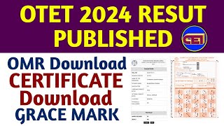 OTET 2024 Result Published WithWithout Grace 🖥️ Download your OMR amp CERTIFICATE from Website 📜 [upl. by Essirahs]