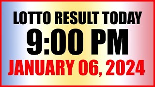 Lotto Result Today 9pm Draw January 6 2024 Swertres Ez2 Pcso [upl. by Anaila]