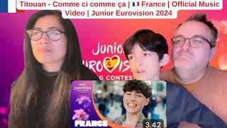 Titouan  Comme ci comme ça  🇫🇷 France  Official Music Video  Junior Eurovision 2024  🇩🇰REACTION [upl. by Ylyl]