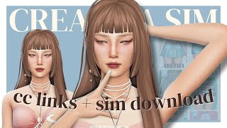 create a sim with me full cc list amp sim download  the sims 4 [upl. by Vizza]