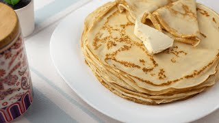 How to Make Blinis Russian Blinis Recipe  Super thin Russian pancakes blinis [upl. by Guttery]