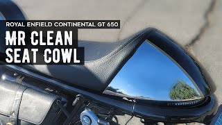 Chrome Paint or Vinyl Wrap a quotMr Cleanquot Royal Enfield Custom Seat Cowl [upl. by Neliak]