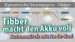 How To dynamische Strompreise von Tibber optimal nutzen  7kWh Akku automatisch laden mit NodeRED [upl. by Kearney312]