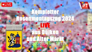 LIVE Karneval Rosenmontagszug aus Dülken 2024  Karnevalszug Dülken LIVE PlerTanix [upl. by Kcitrap]