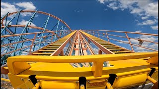 TALLEST ROLLER COASTER DROP IN TEXAS  Titan at Six Flags [upl. by Kamat]